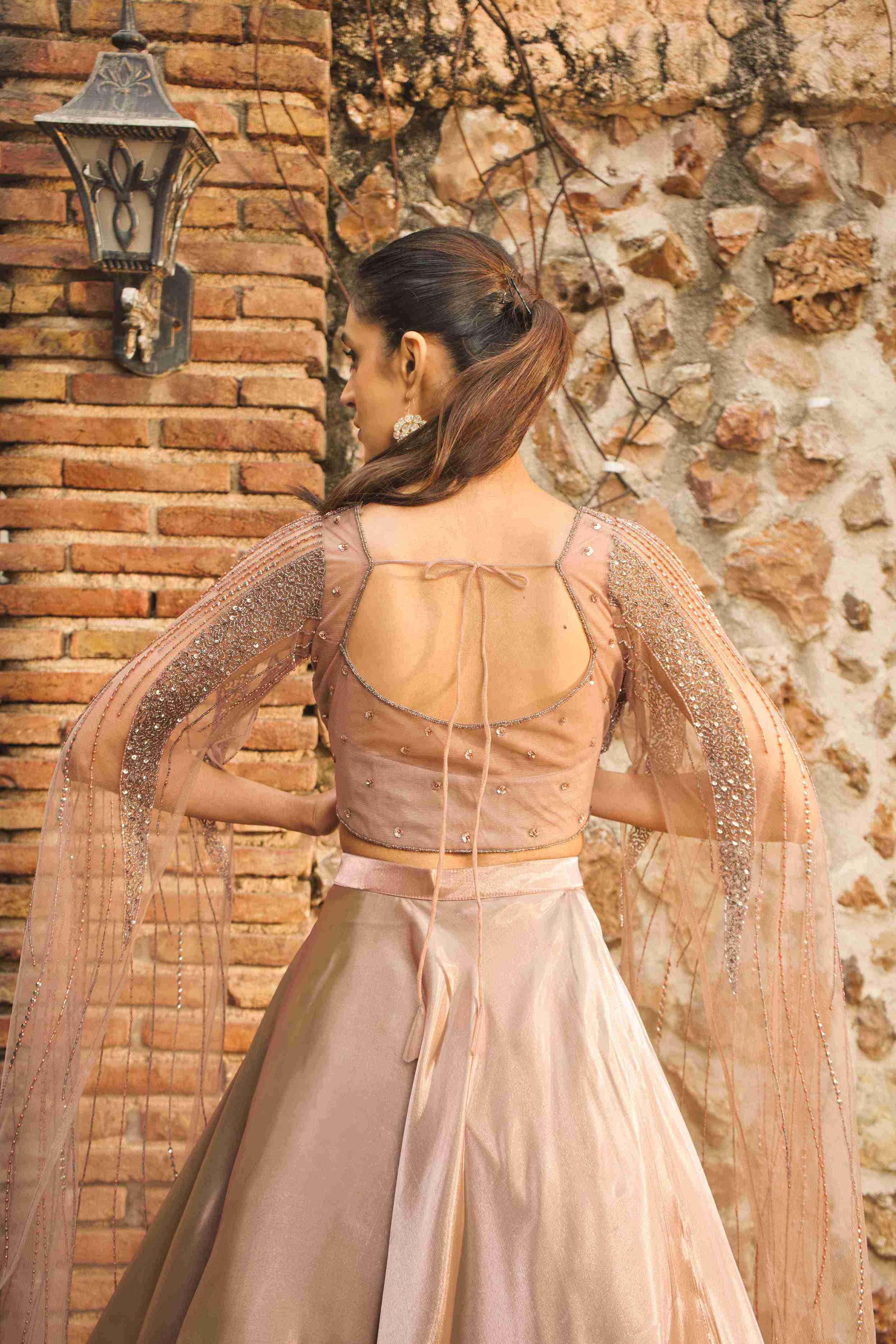 Chikoo Color Lehenga Choli – House of Surya