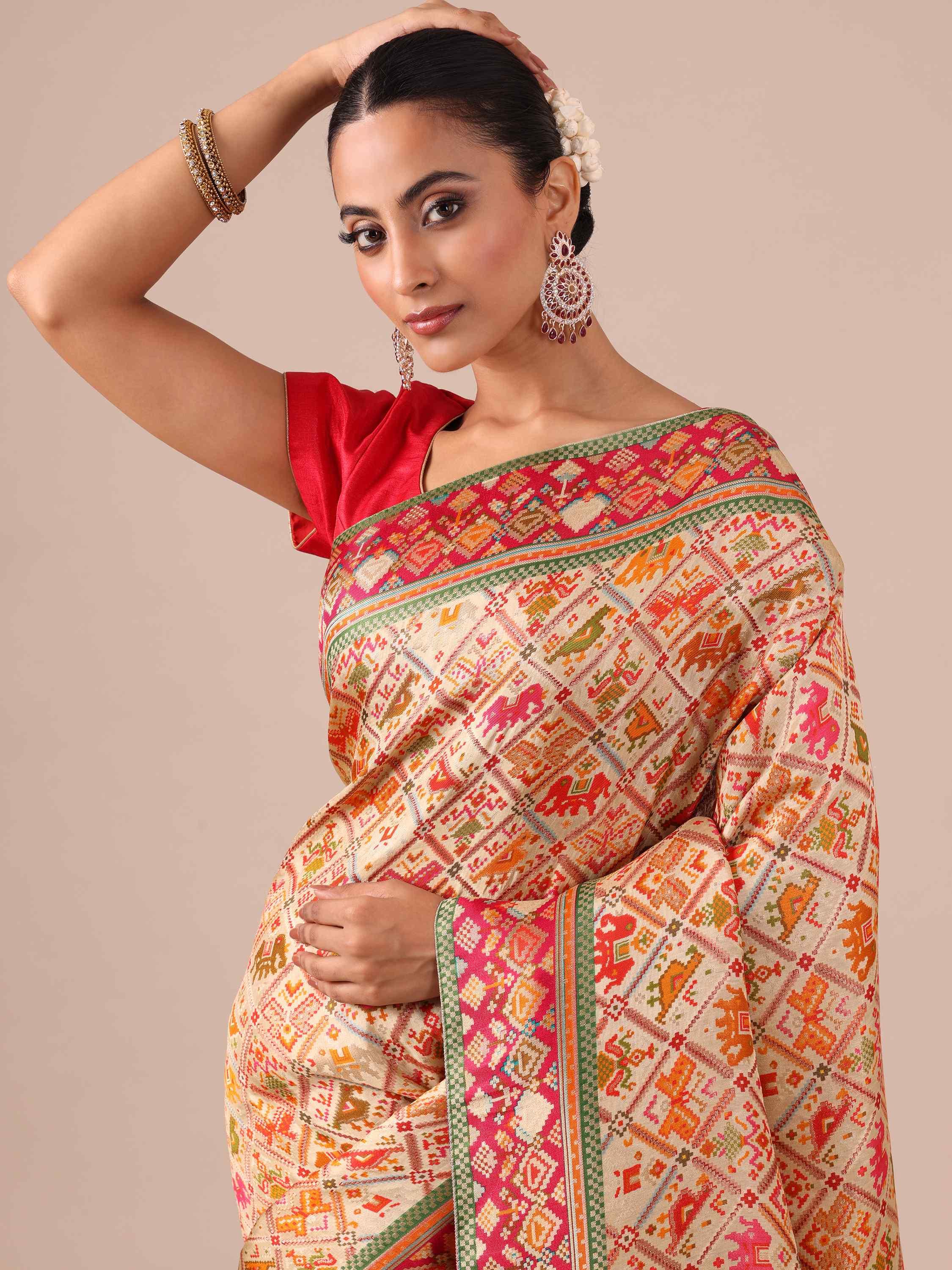 Golden Weaving Saree - House of Surya