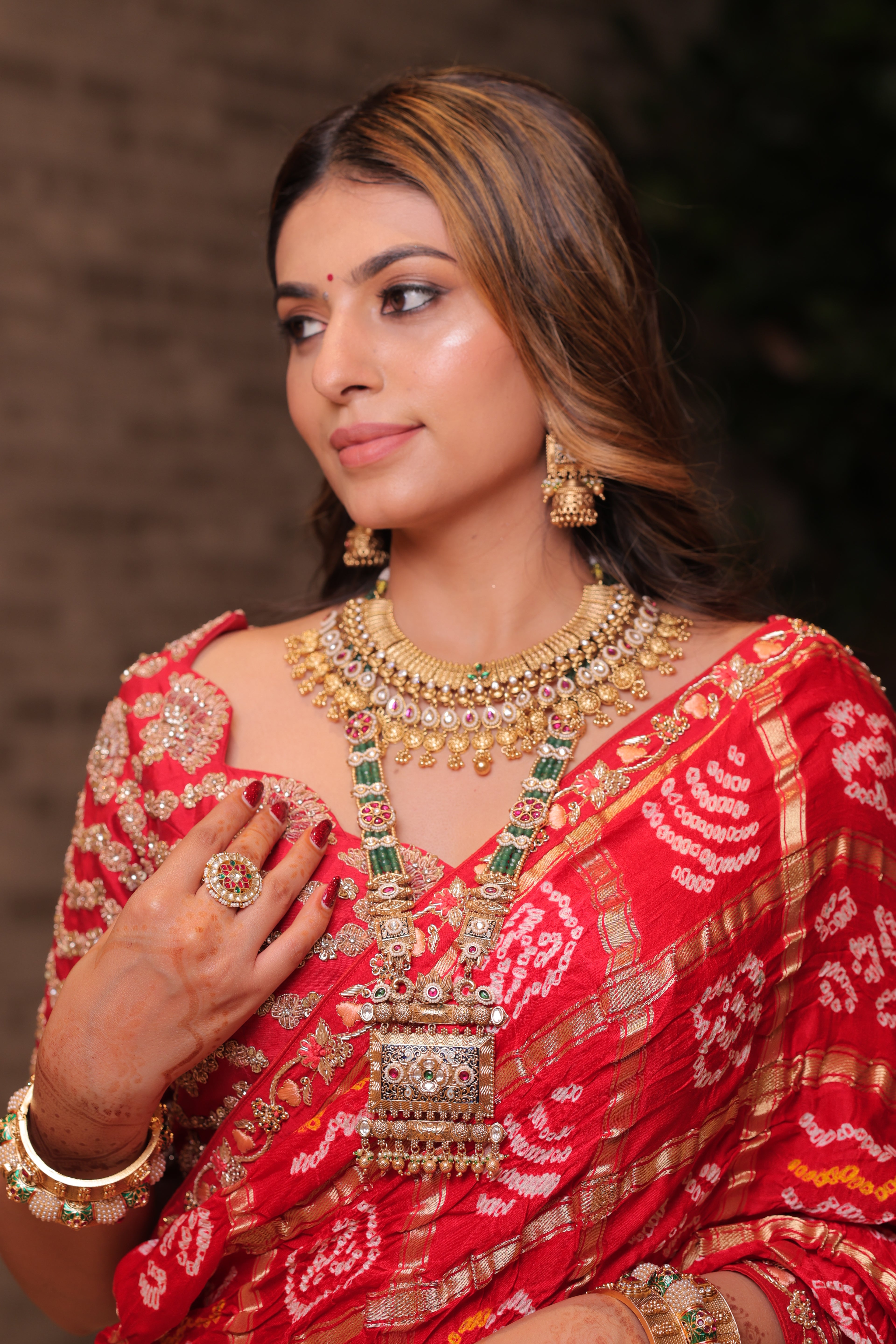 Elegant Red Silk Saree Timeless Grace & Sophistication - House of Surya