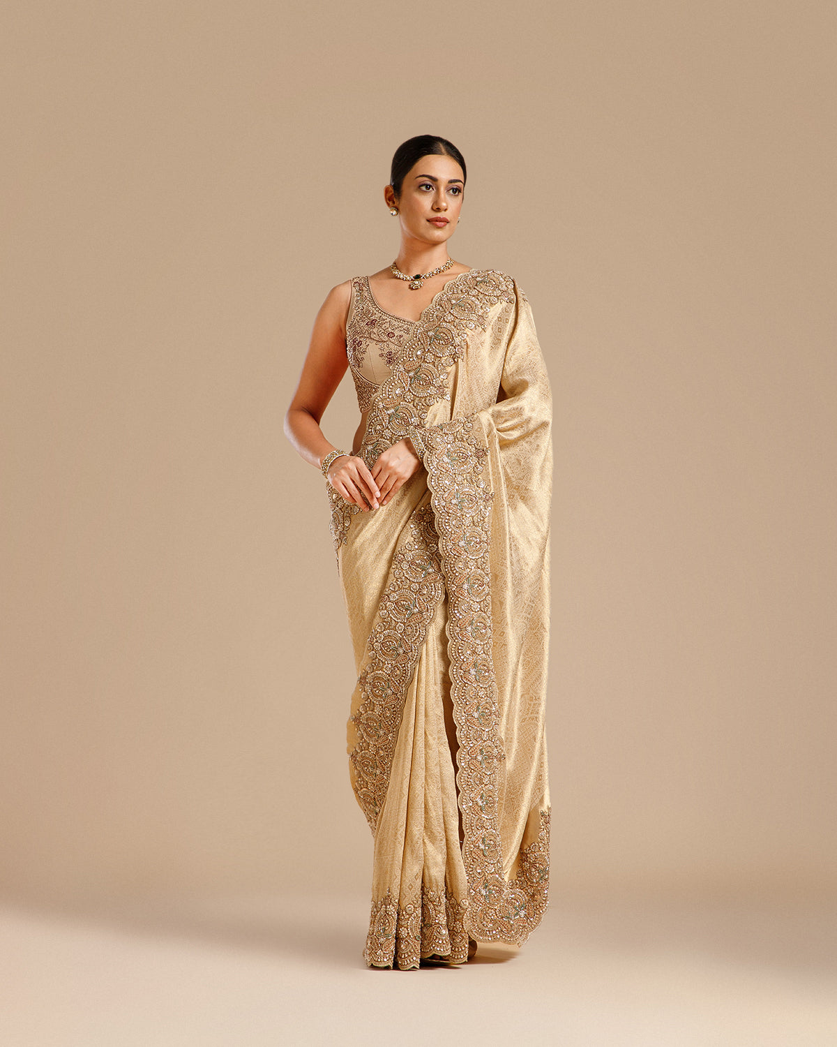 beige-gold-tissue-silk-saree-nulki-sequin-pearl-resham-work