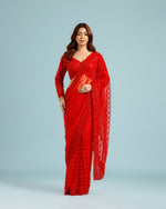 Designer Red Net Saree,Net sarees for women
- House of Surya