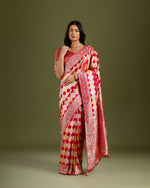  Rani Crepe Silk Saree,Multicolor Weave Silk Saree - House of Surya