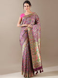 Purple Dola Silk Weaving Saree