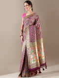 Purple Dola Silk Weaving Saree - House of Surya