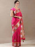 Rani Green Dola Silk Weaving Saree - House of Surya
