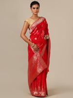  Gajari Dola Silk Saree,Best Resham Work Dola Silk Saree Online - House of Surya