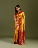 Yellow Soft Silk Saree- House of Surya