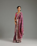Purple Silk Saree with Nulki & Zari Work