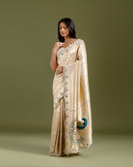 Best Ivory Silk Saree, Off White Ethnic Silk saree
 - House of Surya