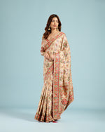 Golden Dola Silk Rangkat Saree with Sequence & Bead Work - House of Surya
