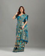 Blue Crepe Silk Saree,Crepe Silk sarees For Women
- House of Surya