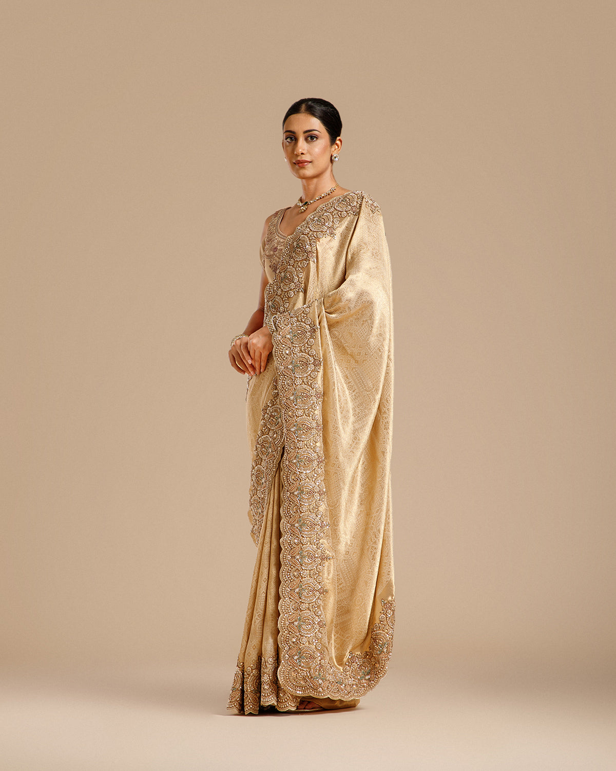beige-gold-tissue-silk-saree-nulki-sequin-pearl-resham-work