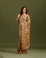 Best Golden Net Saree, Net Saree for Women
 - House of Surya
