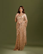 Golden Net Saree,Golden Net Sarees For Wedding- House of Surya