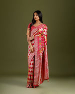  Rani Crepe Silk Saree,Multicolor Weave Silk Saree - House of Surya