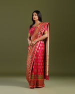 Designer Rani Pink Dola Silk Saree with Elegant Weaving Work - House of Surya