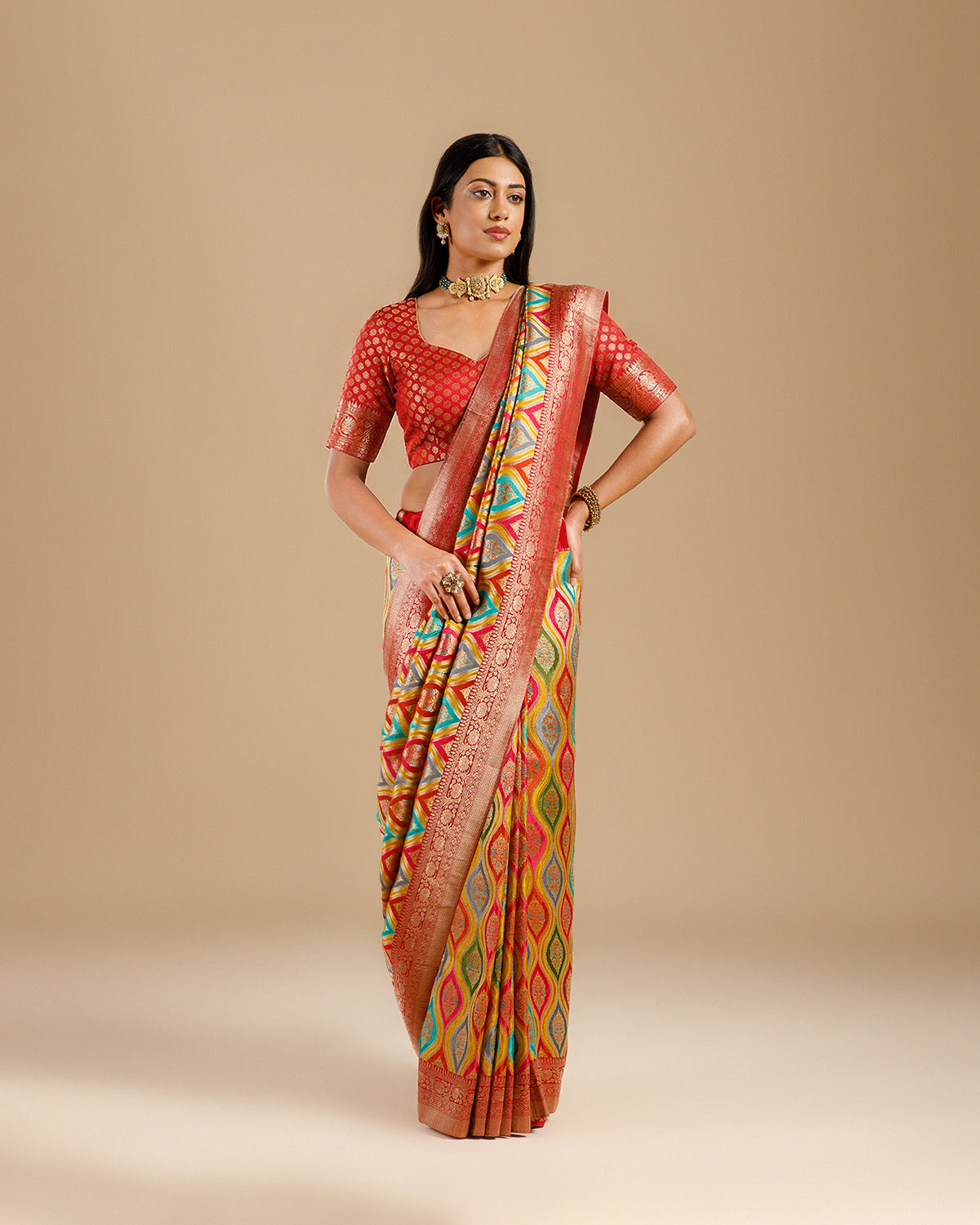 Rani Dola Silk Saree with Elegant Resham Weave - House of Surya