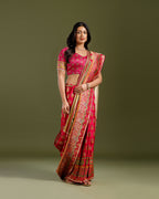 Designer Rani Pink Dola Silk Saree with Elegant Weaving Work - House of Surya
