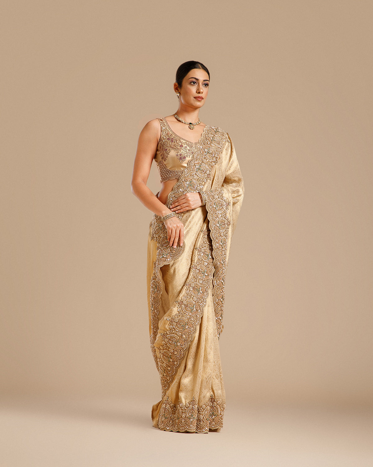 beige-gold-tissue-silk-saree-nulki-sequin-pearl-resham-work