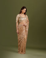 Golden Net Saree,Golden Net Sarees For Wedding- House of Surya