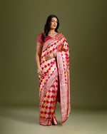  Rani Crepe Silk Saree,Multicolor Weave Silk Saree - House of Surya
