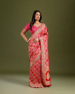 Rani Khaddi Georgette Saree with Handcrafted Cutdana Embellishment - House of Surya