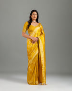 Yellow Dola Silk Saree,Self Weaving Yellow SareeHouse of Surya