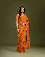 Yellow Georgette Sarees,Georgette Saree Online - House of Surya