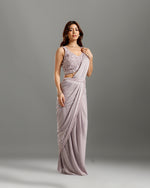 Mauve Lycra Drape Saree,Drape Saree Ready to Wear Saree
- House of Surya
