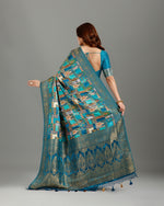 Blue Crepe Silk Saree,Crepe Silk sarees For Women
- House of Surya
