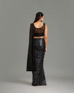 Black Sandley Saree with Beads, Nulki & Sequin Work