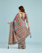  Blue Crepe Silk Saree,Crepe Silk Saree With Zari work - House of Surya