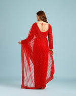 Designer Red Net Saree,Net sarees for women
- House of Surya