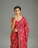 Rani Maheshwari Silk Saree with Zari & Sequin Work