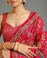 Rani Maheshwari Silk Saree with Zari & Sequin Work