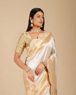  Golden Tissue Georgette Saree,Tissue Georgette Saree
 - House of Surya
