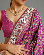 Purple Silk Saree with Nulki & Zari Work