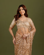 Golden Net Saree,Golden Net Sarees For Wedding- House of Surya