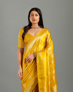 Yellow Dola Silk Saree,Self Weaving Yellow SareeHouse of Surya