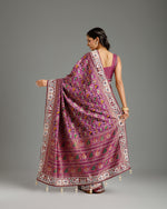 Purple Silk Saree with Nulki & Zari Work