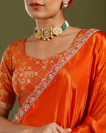Rust Crepe Silk Gharchola Saree,Best Crepe Silk Sarees
- House of Surya