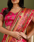 Designer Rani Pink Dola Silk Saree with Elegant Weaving Work - House of Surya