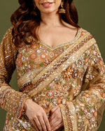 Best Golden Net Saree, Net Saree for Women
 - House of Surya