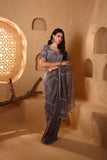 Grey Saree with Sequin Work