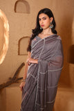 Grey Saree with Sequin Work