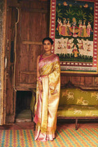 Pure Tissue Kanjivaram Silk Sarees with Meenakari and Zari Weaving - House of Surya