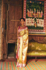 Pure Tissue Kanjivaram Silk Sarees with Meenakari and Zari Weaving - House of Surya
