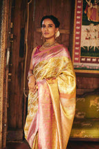 Pure Tissue Kanjivaram Silk Sarees with Meenakari and Zari Weaving - House of Surya