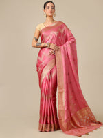 Gajri Crush Organza Saree with Gotta & Sequin Work - House of Surya