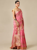 Gajri Crush Organza Saree with Gotta & Sequin Work - House of Surya